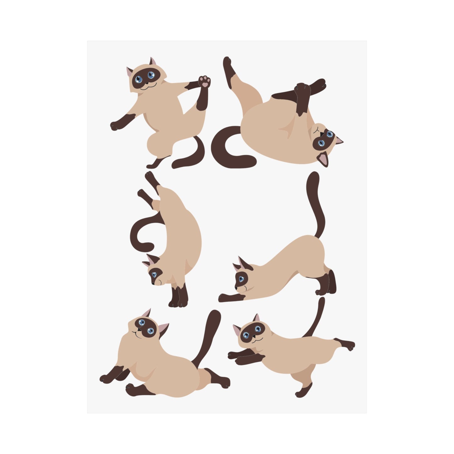 Funny Gym Poster for Cat Lover gift for Cats Mom gifts for Dad Funny Kitty Cats Doing Yoga Posters Workout Fitness Gym rat Wall Art