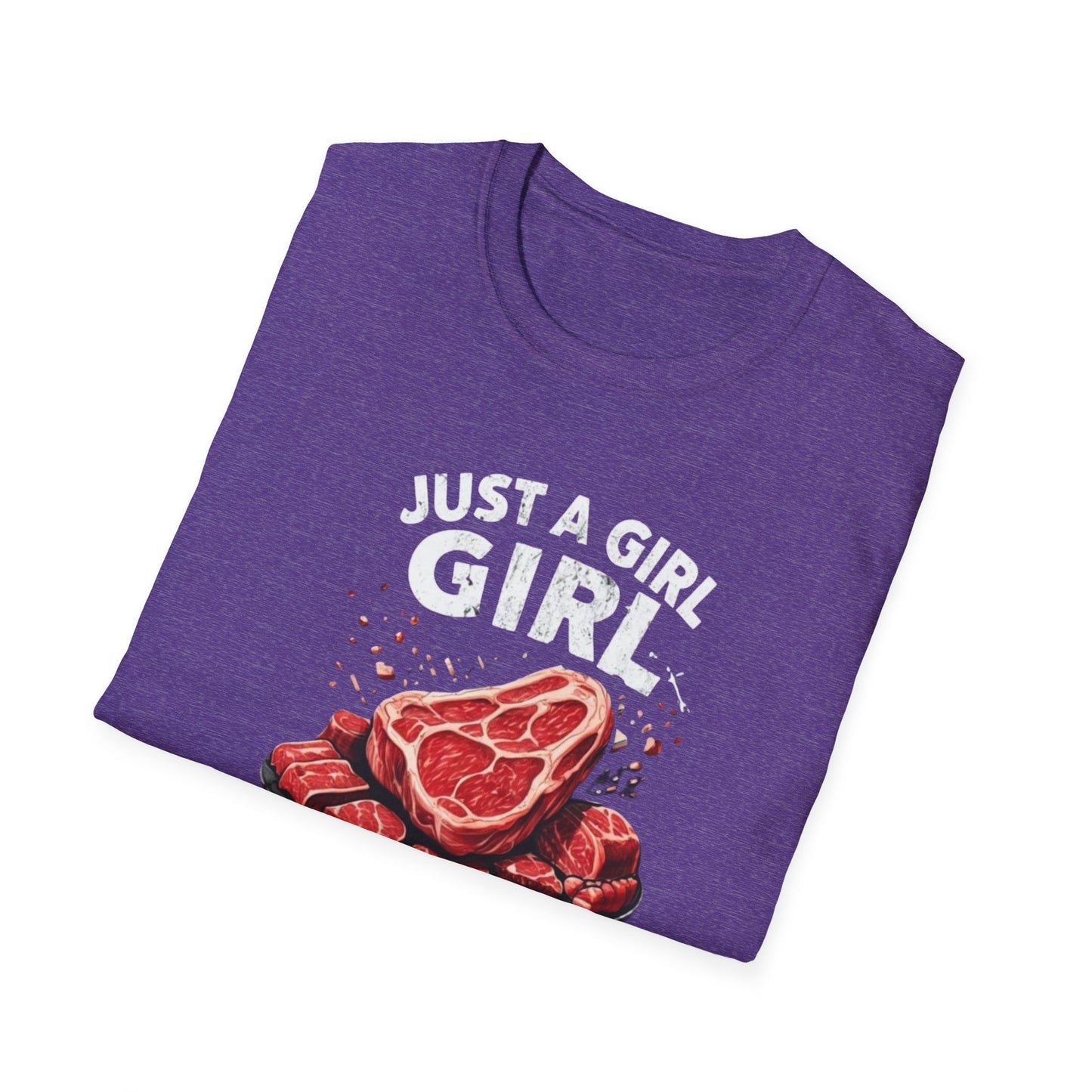 Steak Shirts Just a girl who loves steak tshirt STeak Girl T-shirt for Carnivore Diet T Shirt for Steak Lover gift ideas for BBQ T-shirts