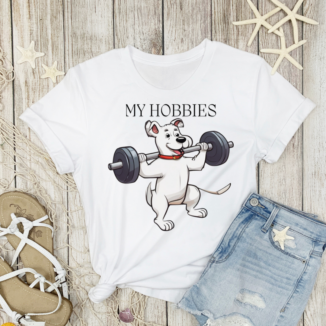 Dog Workout Shirt Funny Dogs Weightlifting T-shirt for Gym Lover gift for Dog Lover gifts for Her Cartoon Dog T Shirts Funny Powerlifting gift