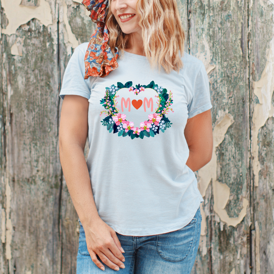 Floral Mom Shirts for Mother's Day gifts for Mama T Shirts for Her gift Cute Mommy Tee Shirt Flower Lover gift Flowers T-shirts