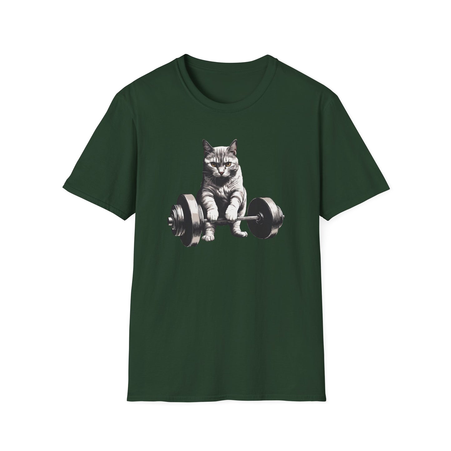 Cat Deadlifting Shirt for Gym Rat gifts for Workout Lover gift for Cat Lover T-shirt Funny Cats Lifting Weights T Shirts Kitty Powerlifting Weightlifting