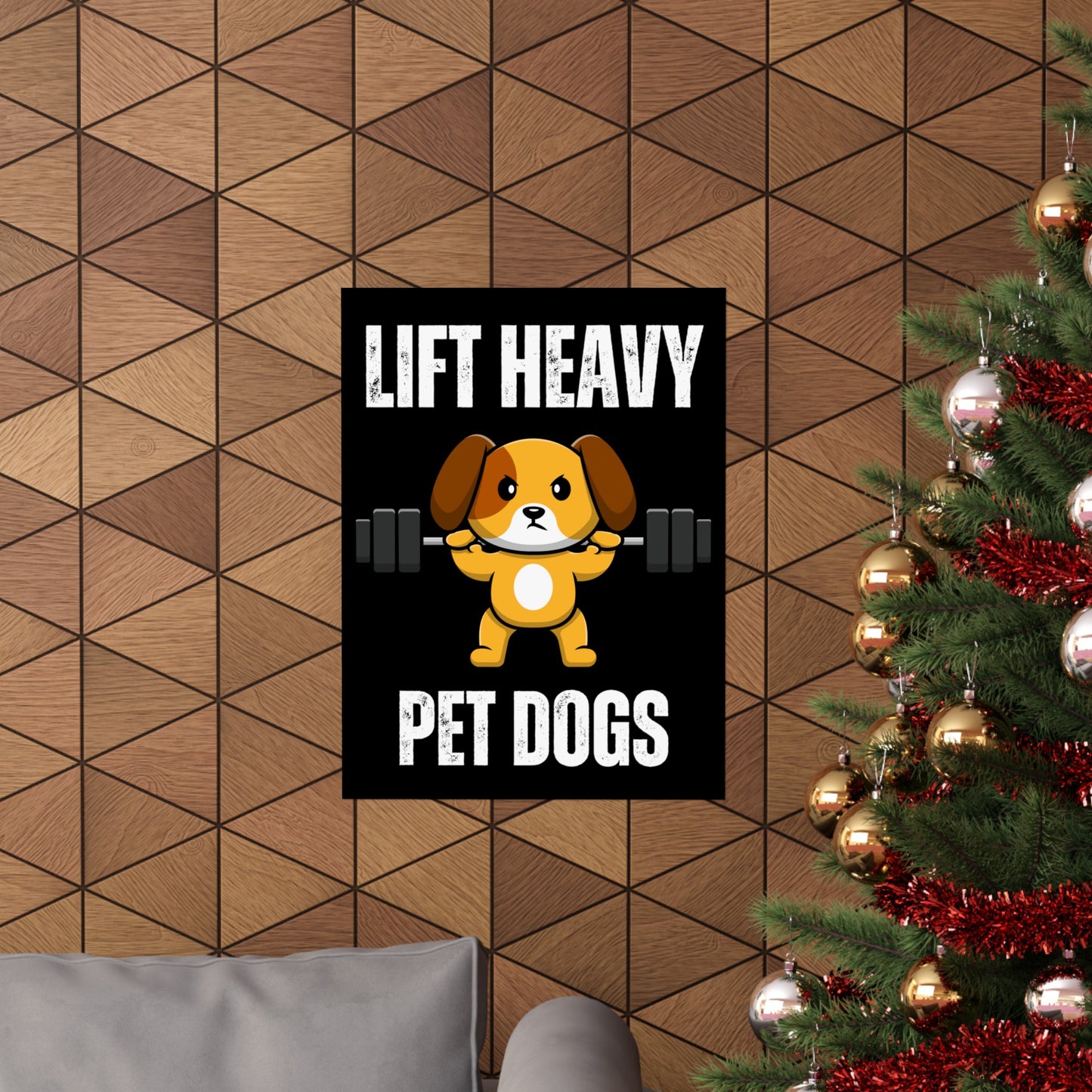Gym Decor Gym Posters for Powerlifter gift for Fitness Lover gifts for Weightlifting Poster Sports Posters Lift Heavy Pets Dogs Wall Art