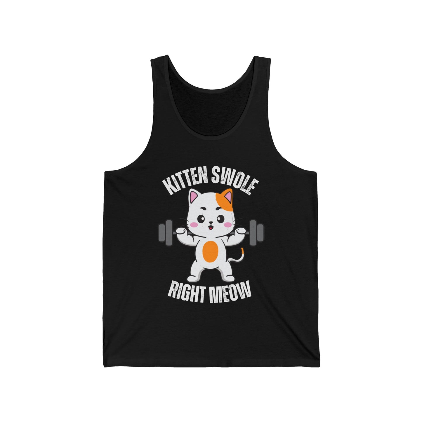 Workout Tank Top for Cat Lover gift for Gym giftsFunny Cat Pun Shirt Cat Saying Tshirt  Cats Quote Tank Tops Kitten Swole Right Meow