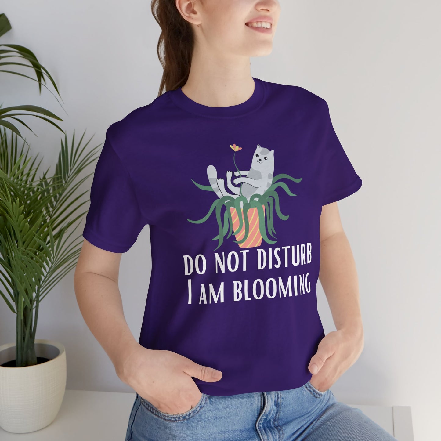 Cat T-shirt for Cat Lover Shirts for Plant Lover T Shirts DO Not Disturb Tee for Introverts gift ideas Gardening Kitty T-shirts for Moms