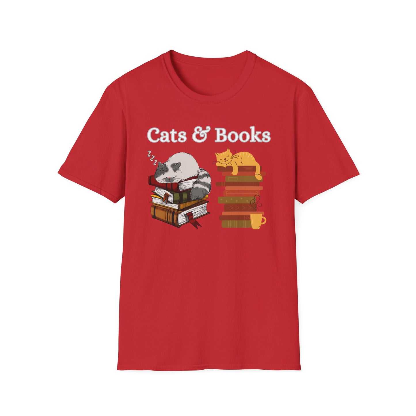 Cat T-shirt for Reader gift Funny Cat Shirt Reading Cats T shirt for Cat Lover gift Cats Books Shirt T-shirt Book Lover Gift