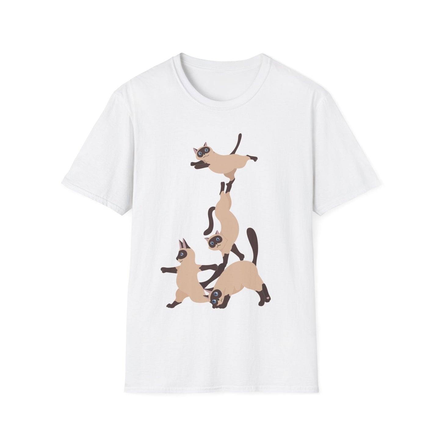 Funny CAT YOGA tee! Siamese Cat's doing yoga! Cat Lover gift for Yoga Lover gift Unisex Soft Cotton T-Shirt
