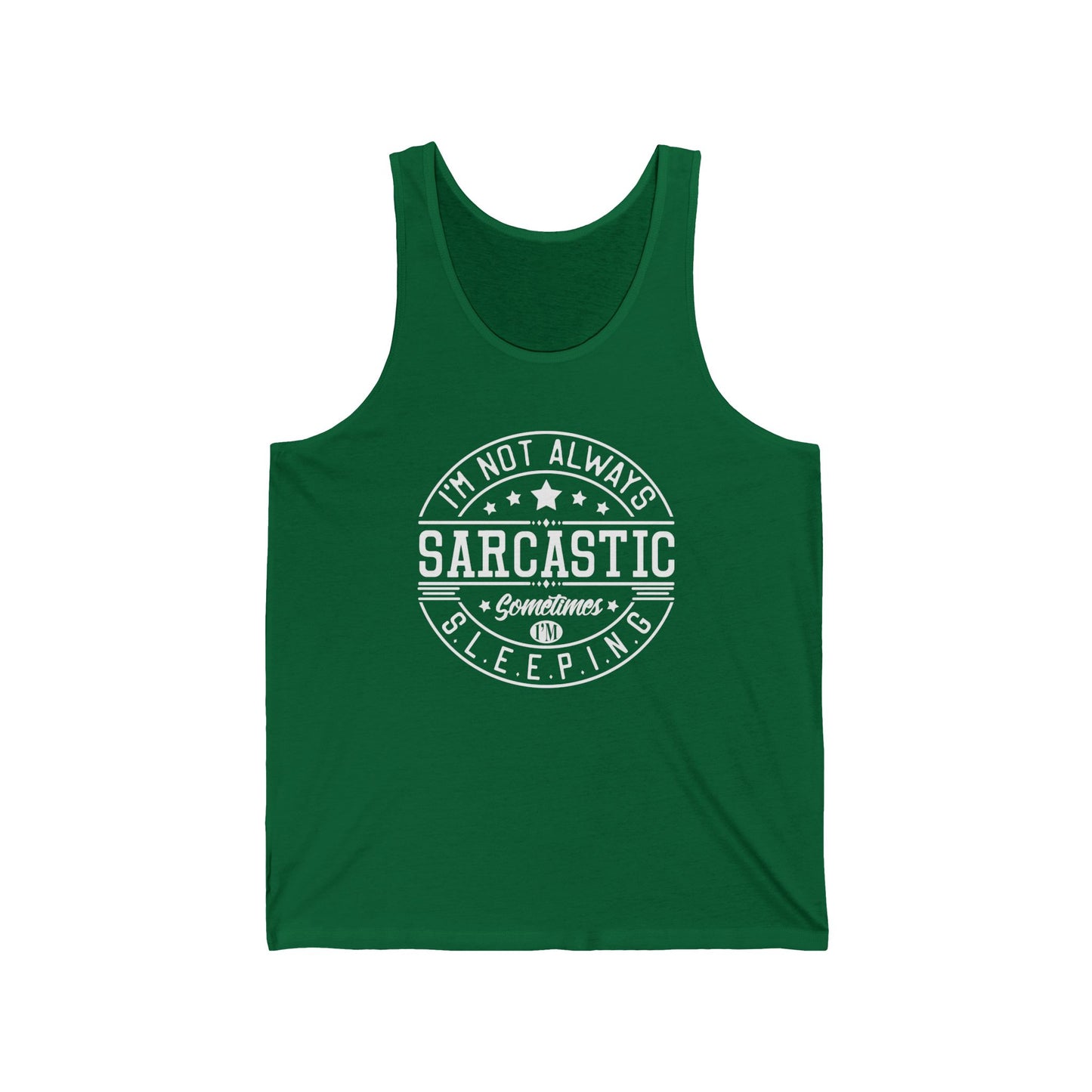 Sarcastic Tank Top, Funny Unisex Jersey Tank, Sarcasm Sleeveless Shirt, Humorous Summer Tee, Novelty Workout Tank, Joke Graphic Muscle Tee