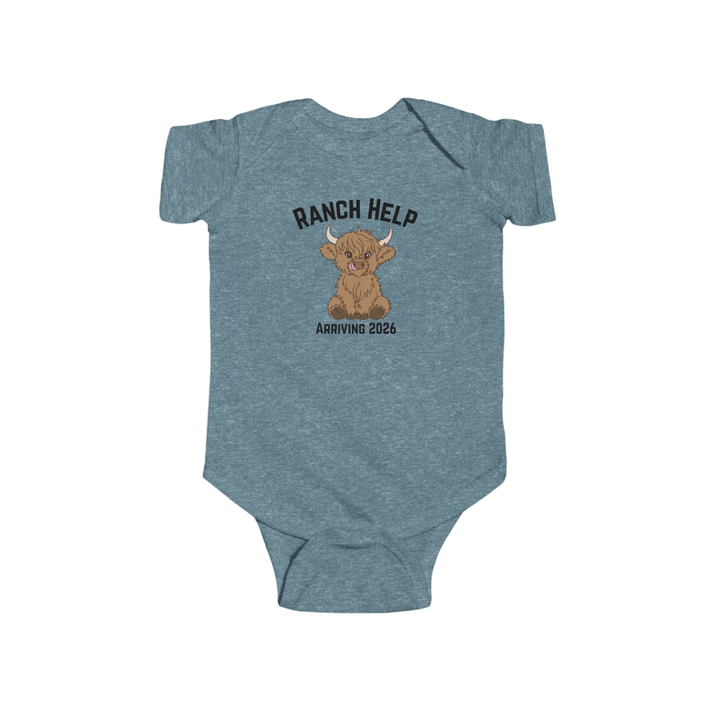 Ranch Help Baby Bodysuit, Infant Tee, New Baby Gift, Cute Baby Outfit, Baby Shower Gift, Announcement Bodysuit