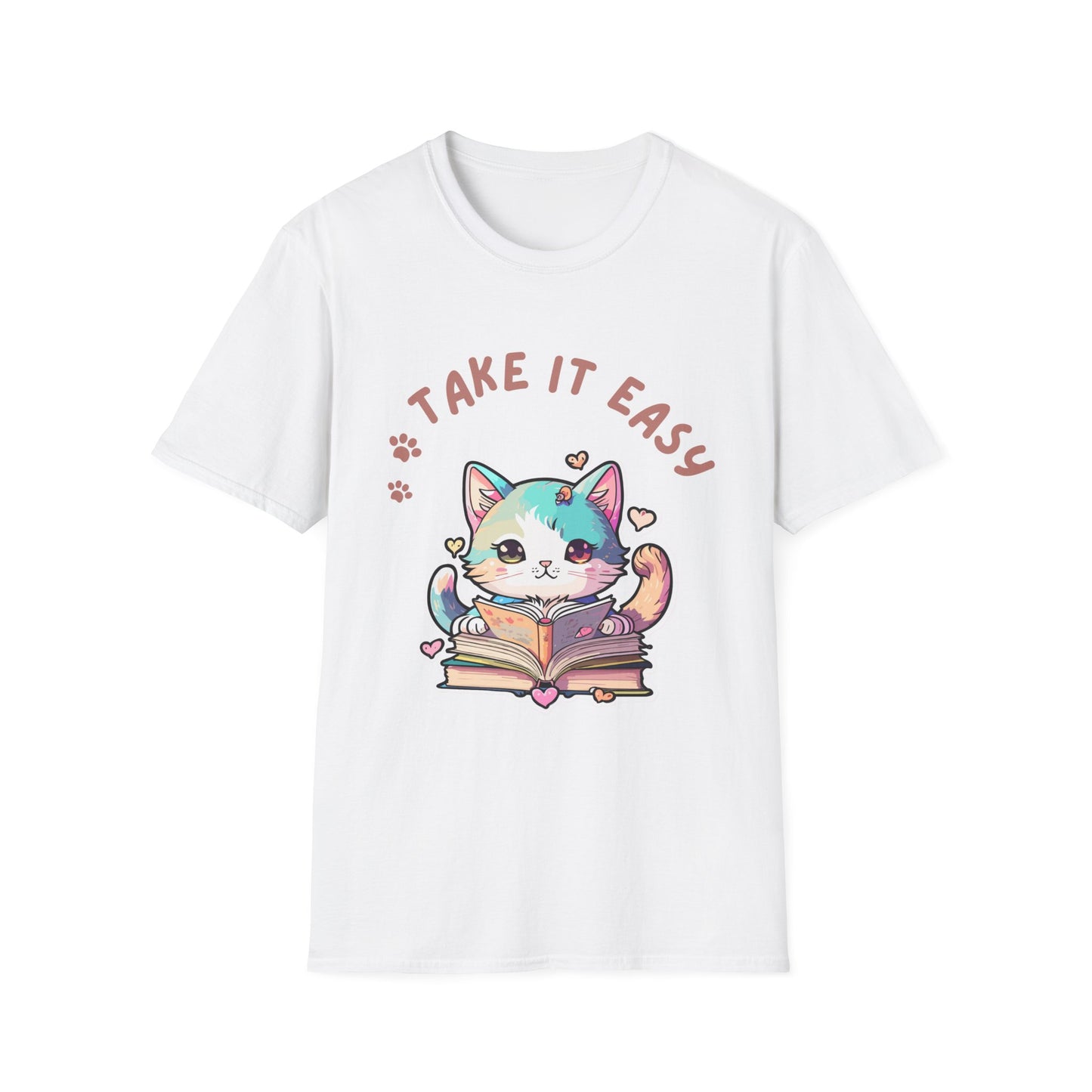 Cute Kitty Shirt Kitten Love T-shirt Cute Kitty Cat T Shirt for Cat Lover gift for Her Kitten T-Shirt Take It Easy Shirt