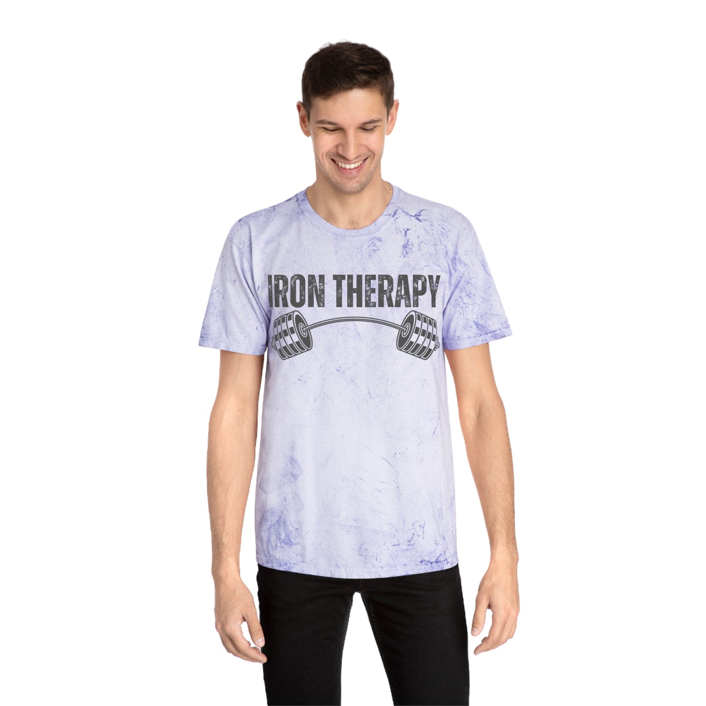 Iron Therapy Shirt Gym Clothes Tie-Dye Fitness T-Shirt Workout Tee Gym Apparel Casual Wear for Fitness Enthusiasts T-shirt for Gym Rat gift