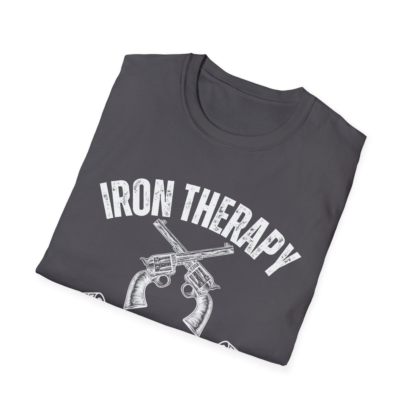 Workout Shirt for Gun Lover gift for Weightlifting T-shirt for Gym Lover gifts for Powerlifting Tee Shirts for Him Iron Therapy Shirt