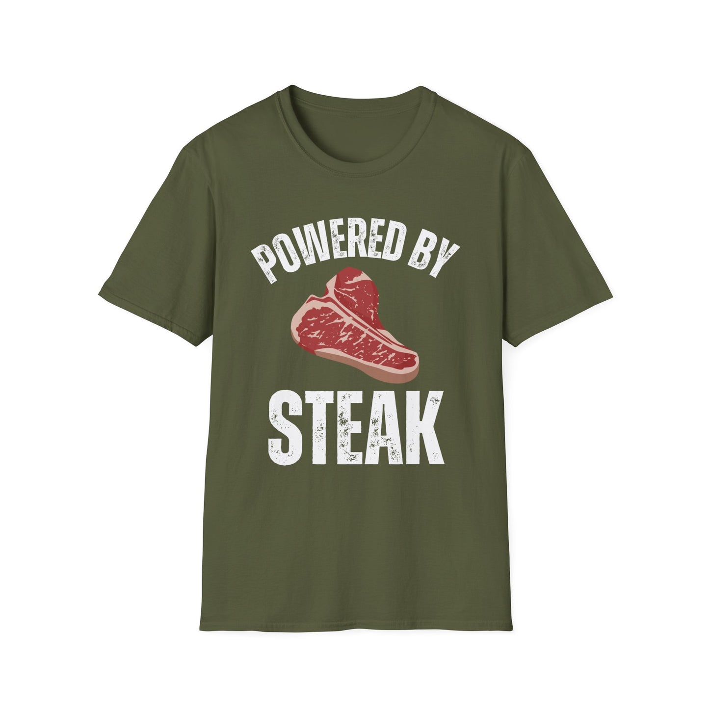 Steak Shirt - Powered By Steak T-shirt for Meat Lover Shirt for Meat Lover gift for Carnivore T Shirt