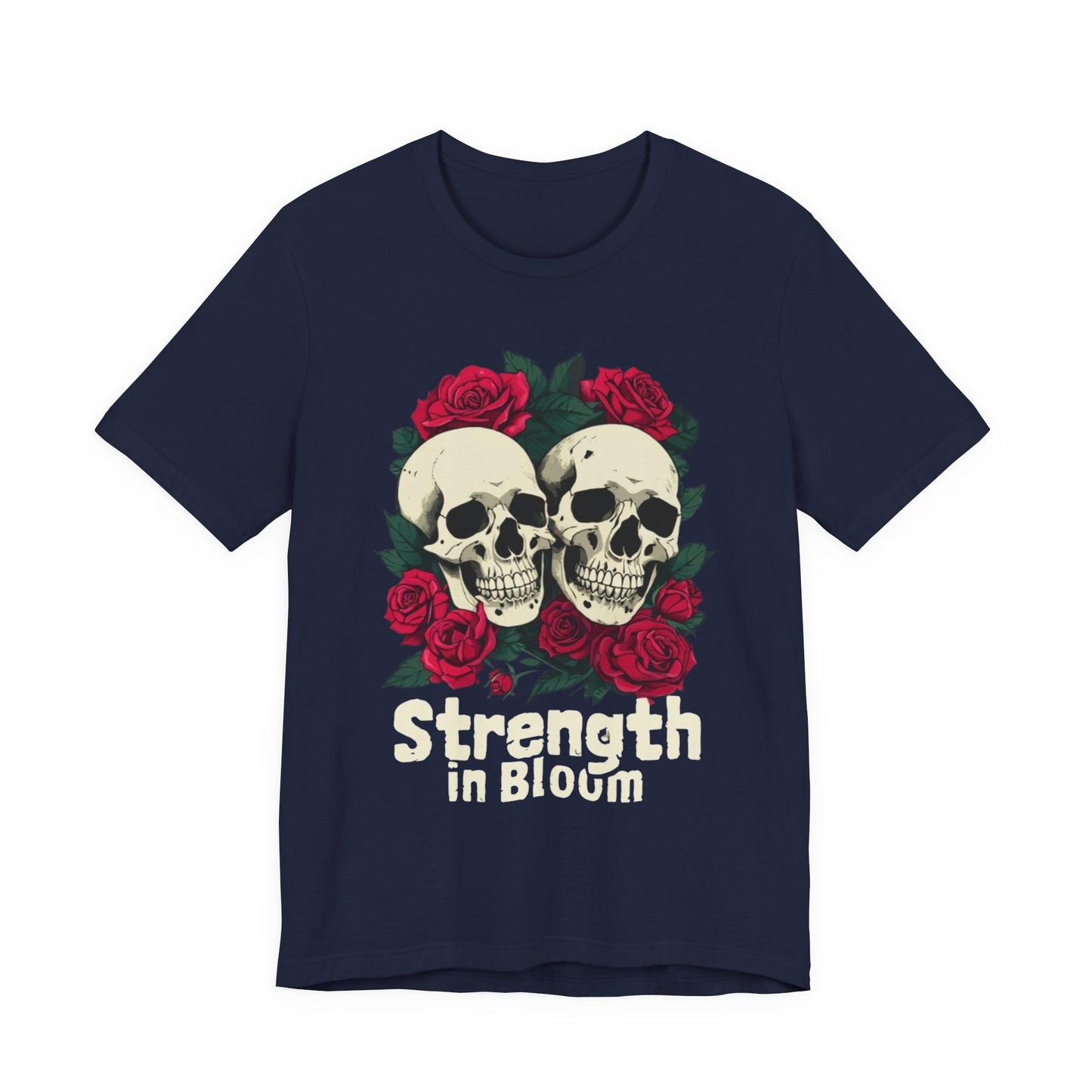Strength in Bloom Gym Shirt, Floral Workout Tee, Fitness Top, Activewear T-Shirt, Exercise Apparel, Gym Lover Gift