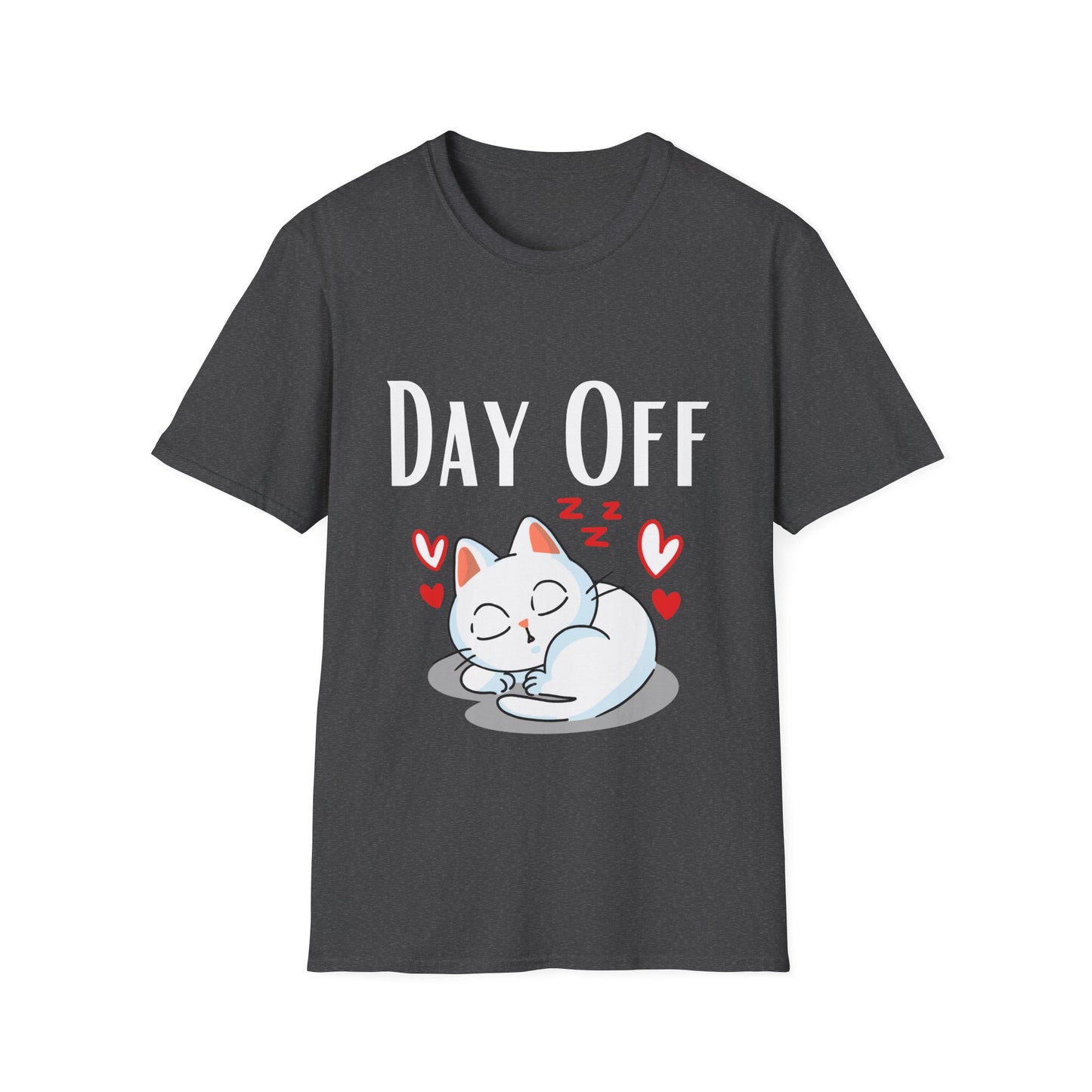 Cute Kitty Cat T-shirt for Cat Lover gift for Cat Mom gift for Her - DAY OFF Shirt - Cat Sleeping T Shirt Tired Worm out Shirt