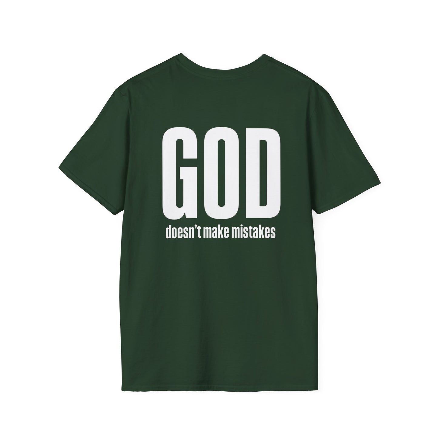 God Doesn't Make Mistakes Christian T-Shirt, Inspirational Religious Tee, Christian apparel Comfortable Christian Apparel, All Sizes