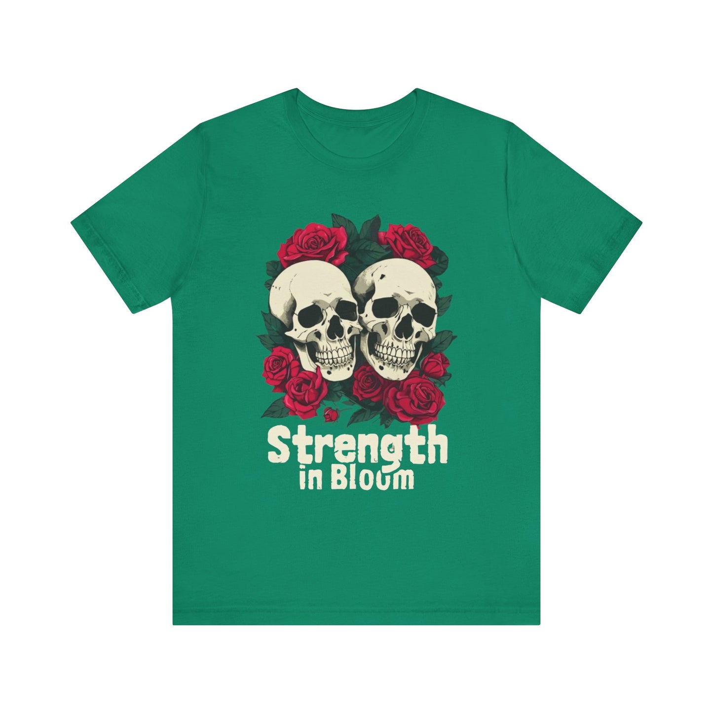 Strength in Bloom Gym Shirt, Floral Workout Tee, Fitness Top, Activewear T-Shirt, Exercise Apparel, Gym Lover Gift