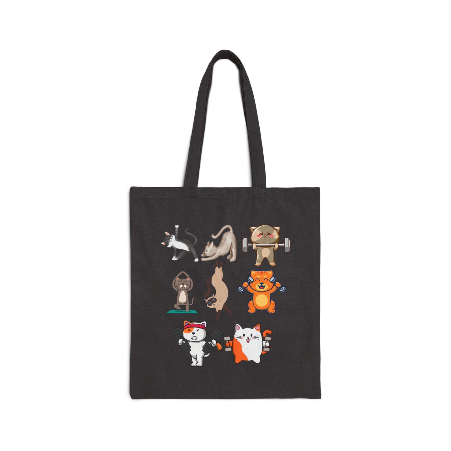 Funny Cats Working out Tote Bag Funny Gym Bags for Cat Lovers gifts for Cat Mom Fitness Tote Bag for Workout lover Cute Kitty Cats Totes