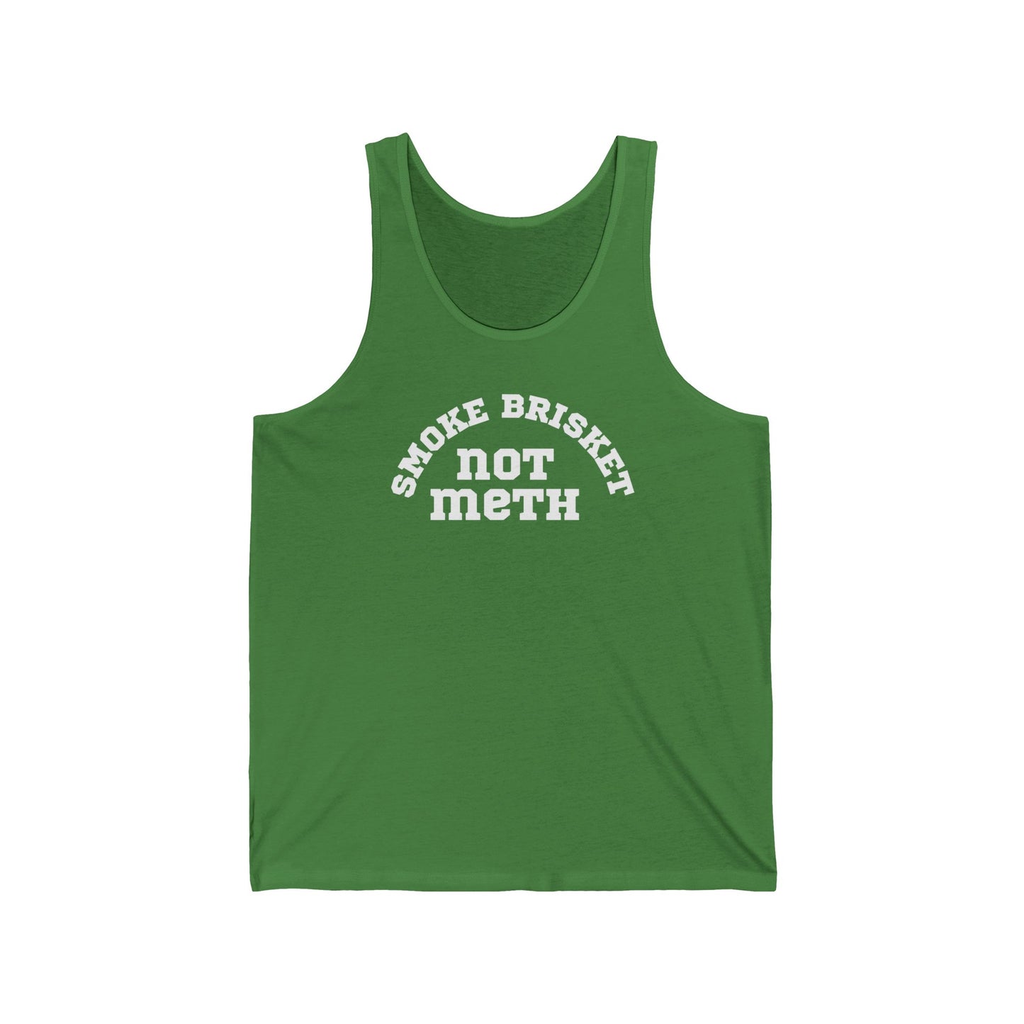 Smoke Brisket Not Meth Unisex Tank Top, BBQ Smoker Shirt, Grilling Gift, Funny Foodie Tee, Barbecue Lover Tank, Chef Apparel