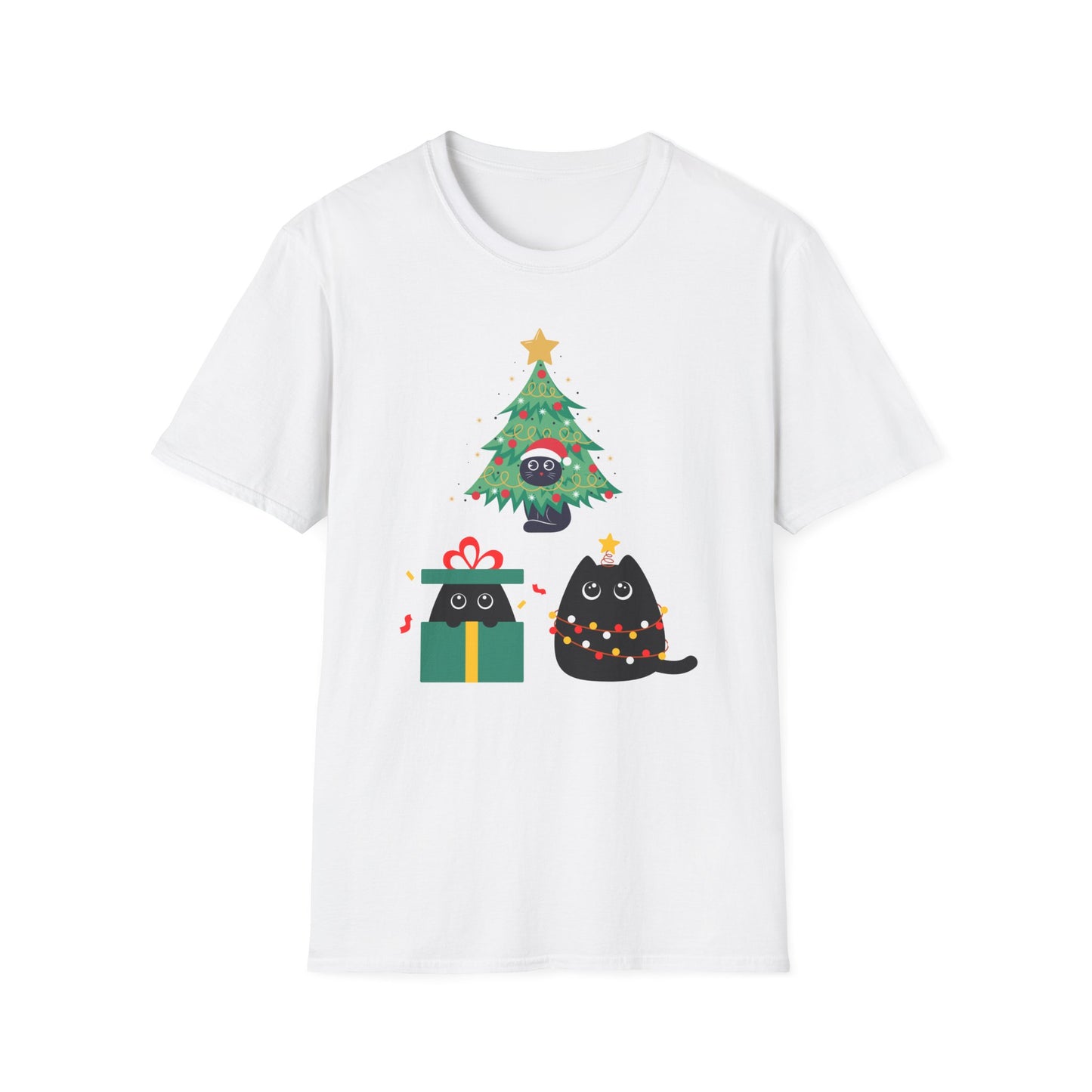 Funny Black Cat Shirt for Christmas gift for Cat Lover gifts for Cat Mom presents for Christmas Women's T Shirts for Her gifts for Her