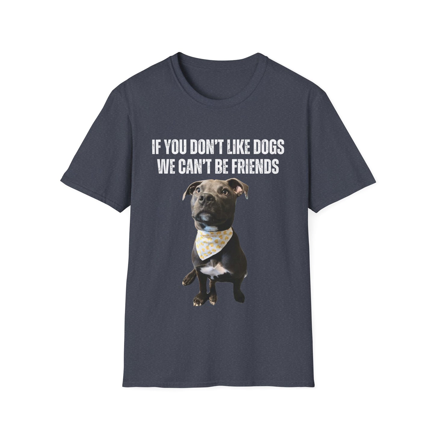 If You Don't Like DOGS We Can't Be Friends T-shirt Pit Bulls Shirt Pit Bull Shirt for Pit Bull Lover Gift Cute Gray Pittie Pibble Shirt