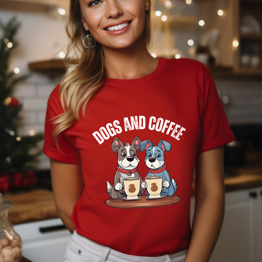 Dog Lover Shirt for Coffee Lover gift for Dog Mom T-shirts for Her gifts for Her Funny Dog T Shirts Cute Puppy T Shirt for Dog Dad gift ideas