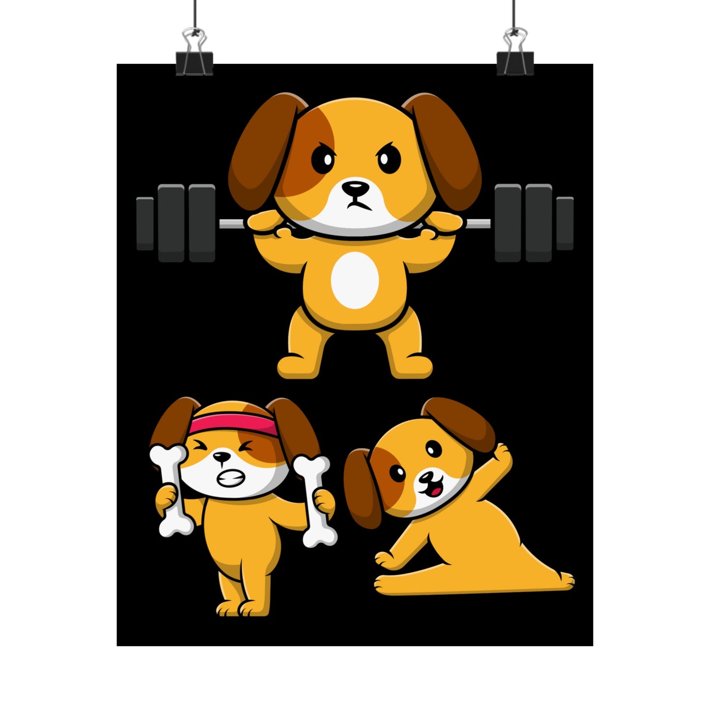 Gym Dog Poster Funny Dogs working Out Posters for Dog Lover gift for Fitness Lover Gym Rat Dog Mom Dog Dad Dogs Lifting Weights