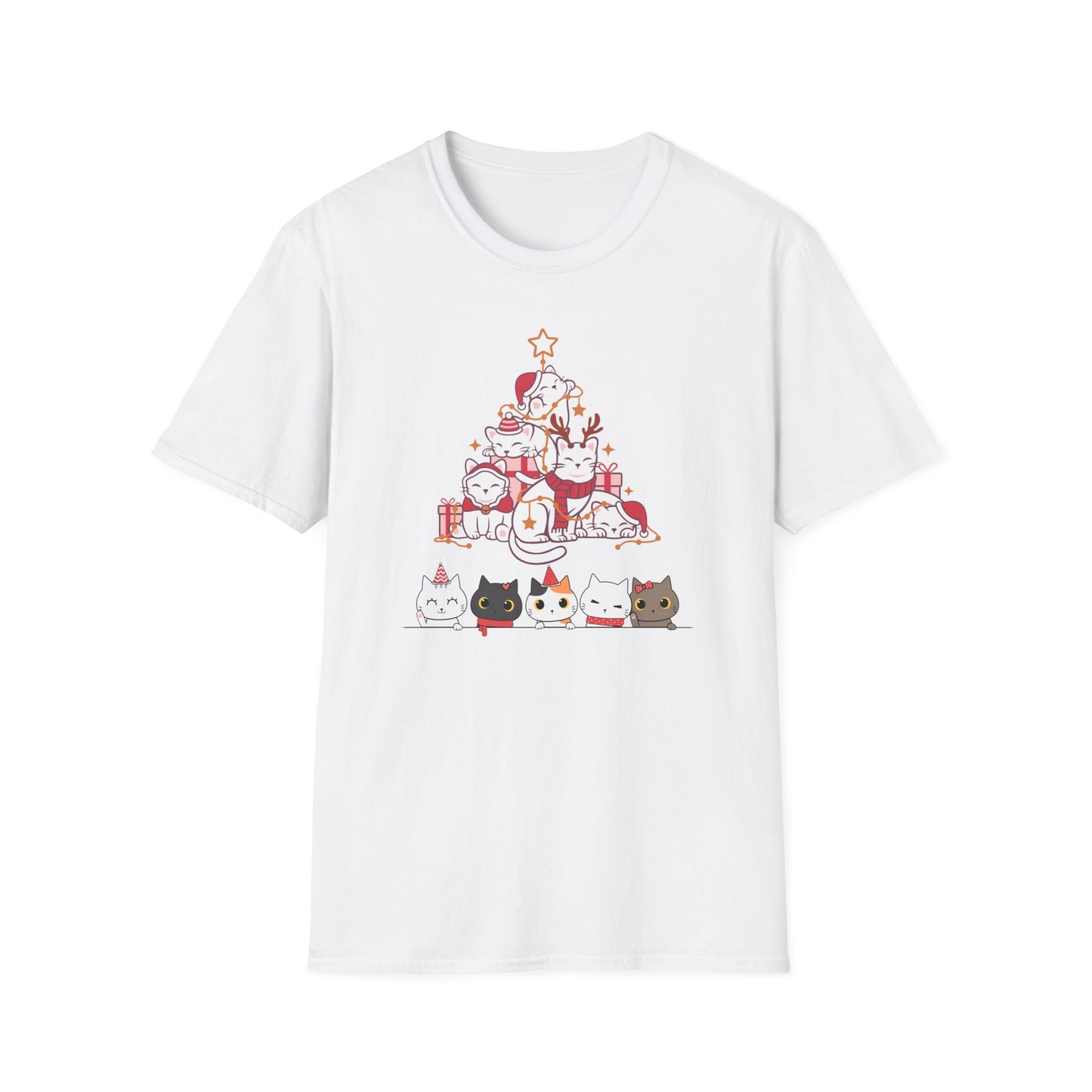 Christmas Cat tshirt for Cat Lovers gift for Christmas t-shirt for Cat mom present for Christmas gifts for Women's Cat Lady Shirt for Her