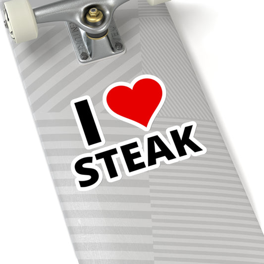 I Love STEAK sticker for Steak lover gift I Heart Steak Carnivore stickers for Meat Lover Grilling Food Sticker BBQ Lover stickers for chef