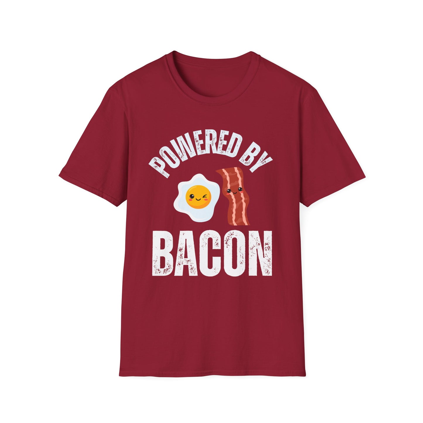 Powered by Bacon Shirt for Bacon Lover gift for Meat Lovers Tshirt for Carnivore Diet T-shirts for mens gifts for Her gift for Him
