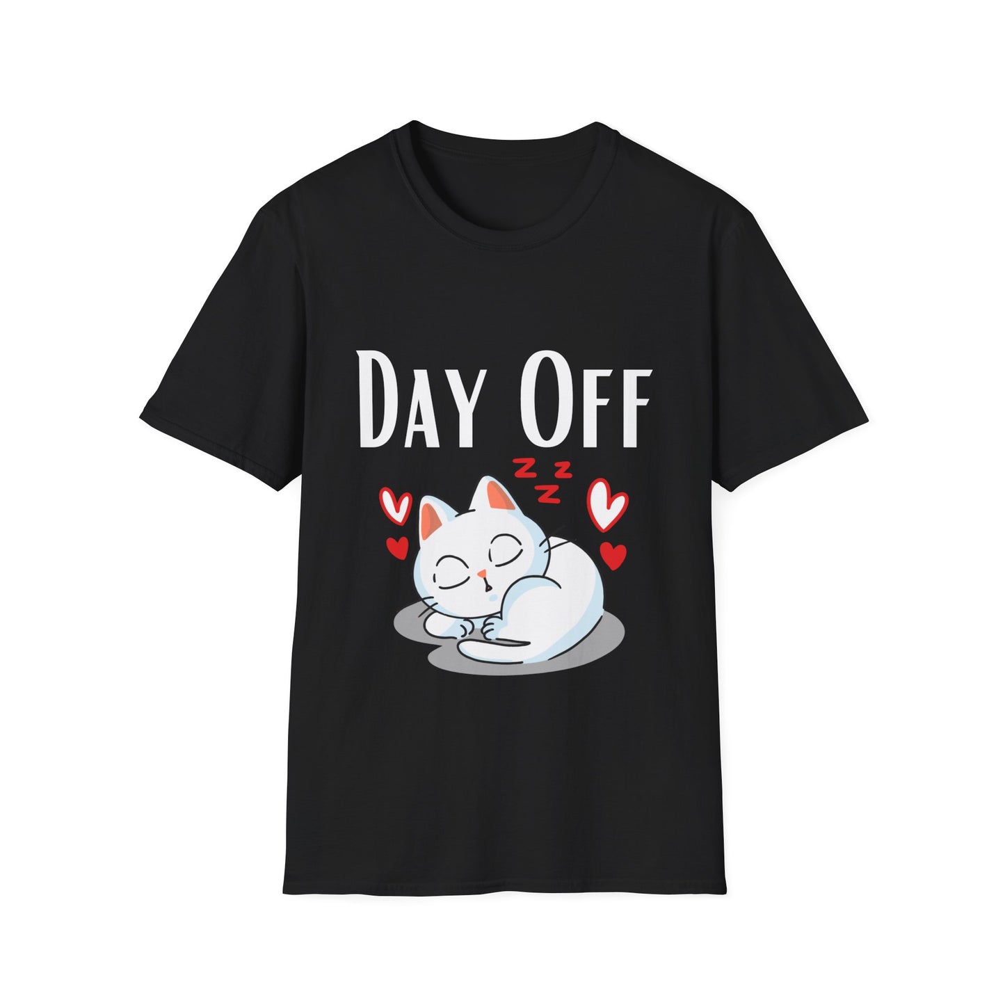 Cute Kitty Cat T-shirt for Cat Lover gift for Cat Mom gift for Her - DAY OFF Shirt - Cat Sleeping T Shirt Tired Worm out Shirt