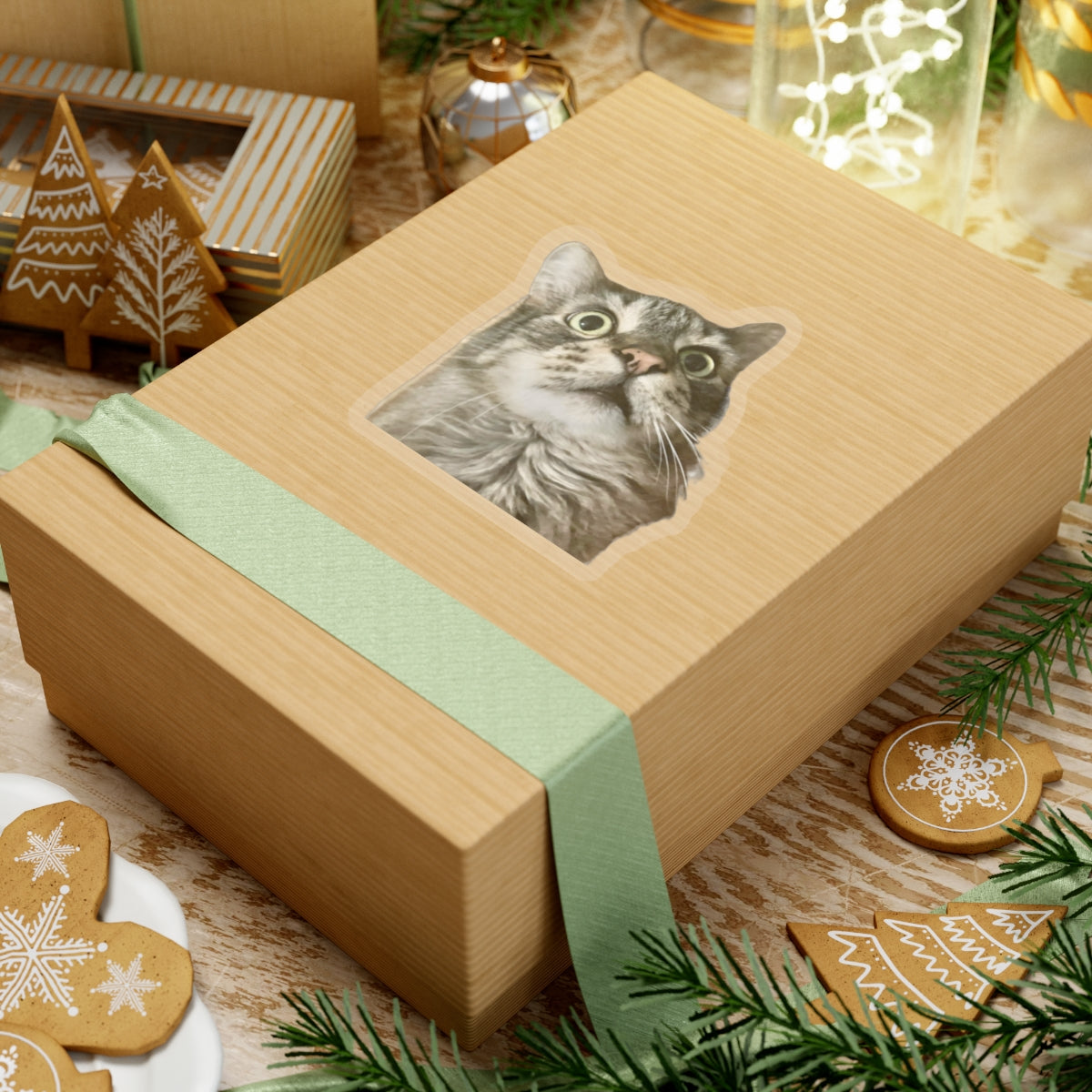 Funny Cat Sticker for Cat Lover Gift for Cat Mom Cute Cat Stickers for Funny gifts for Cat Lovers Adorable Maine Coon Kitty