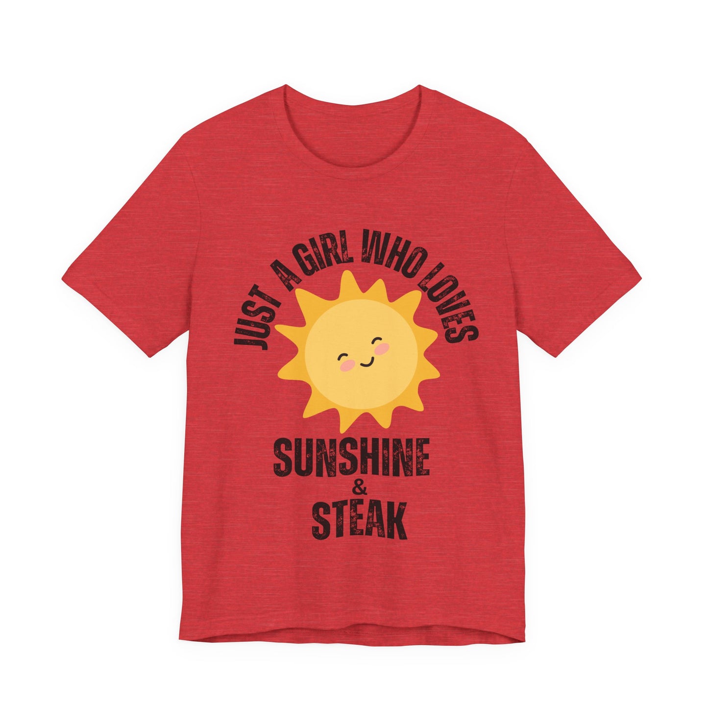 Steak and Sunshine Unisex Tee, Carnivore Diet Top, Foodie T-Shirt, Meat Lover Shirt, BBQ Party Wear, Grilling Apparel