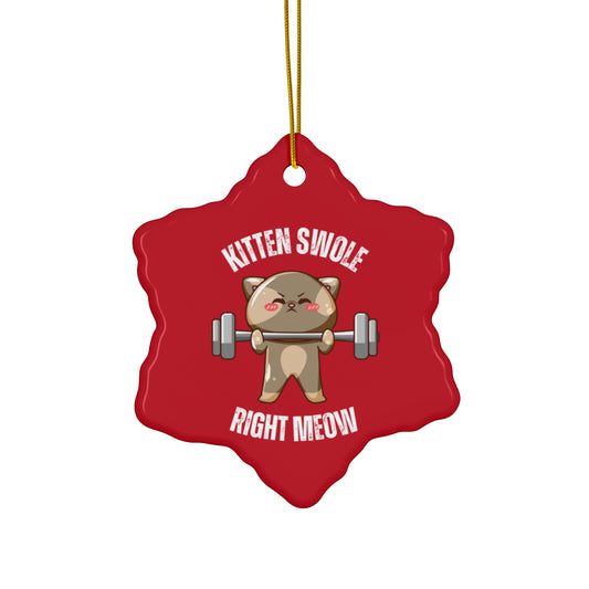 Cat Ornament For Christmas Present for Gym Lover Presents for Christmas Ornaments for Her gifts for Christmas gift for Workout gifts