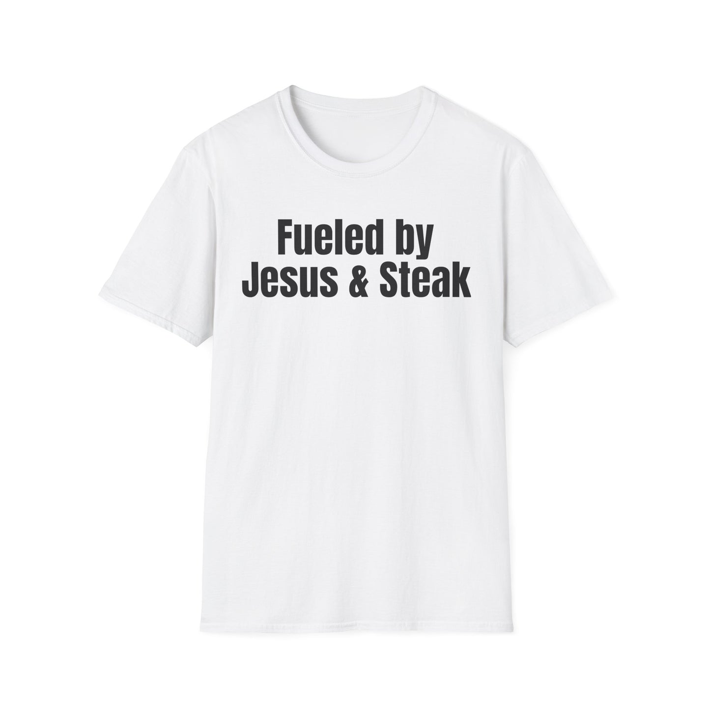 Fueled By Jesus and Steak Shirt for Christian Tshirts for the Gym t shirts for him gifts for her Christian Workout Shirts for Steak Lovers