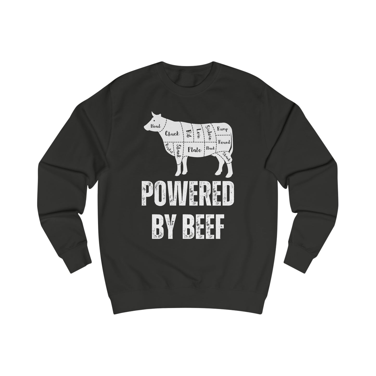 Powered By Beef Sweatshirt Meat Sweatshirts for Meat Lover gift for Carnivore gift for Beef Lover gifts