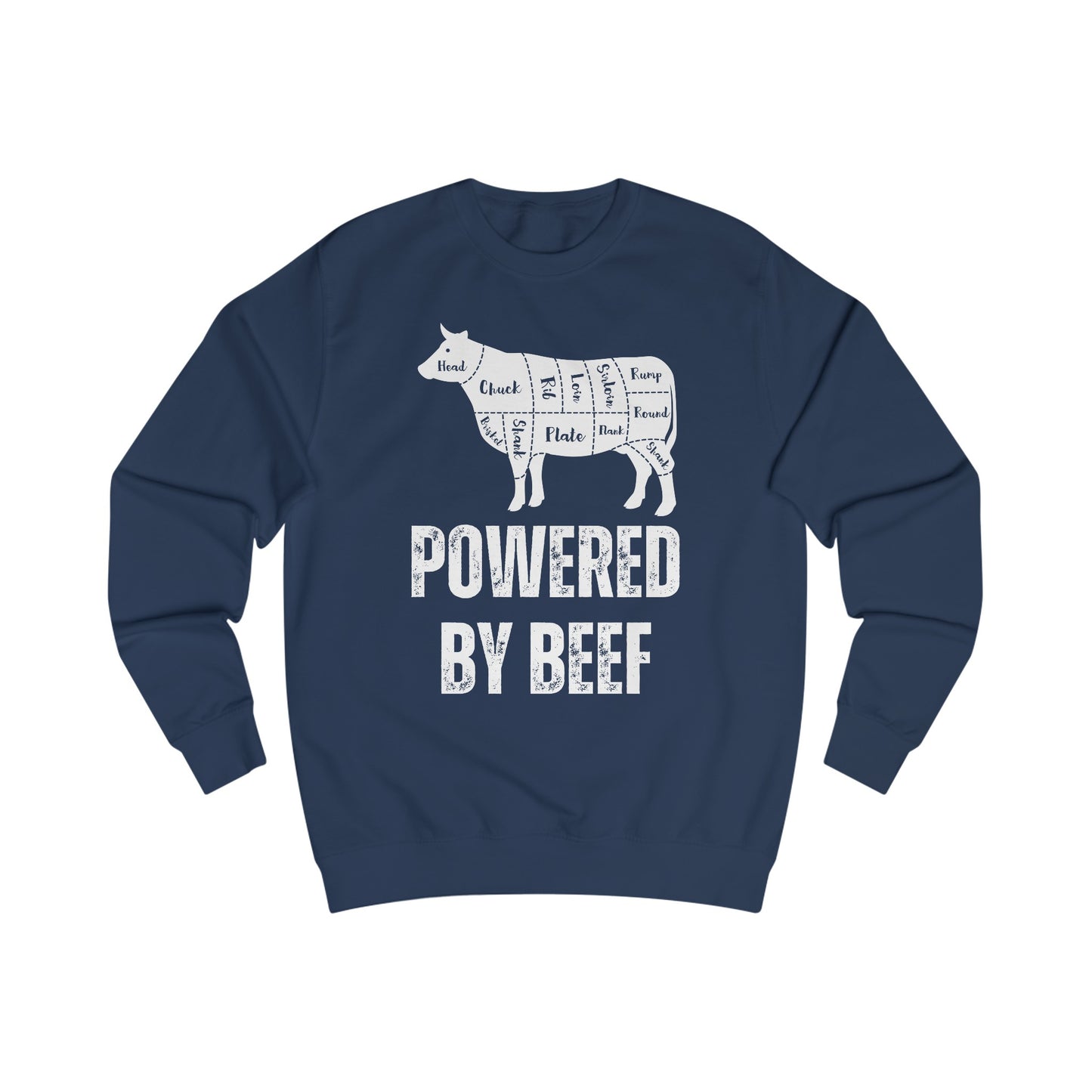 Powered By Beef Sweatshirt Meat Sweatshirts for Meat Lover gift for Carnivore gift for Beef Lover gifts