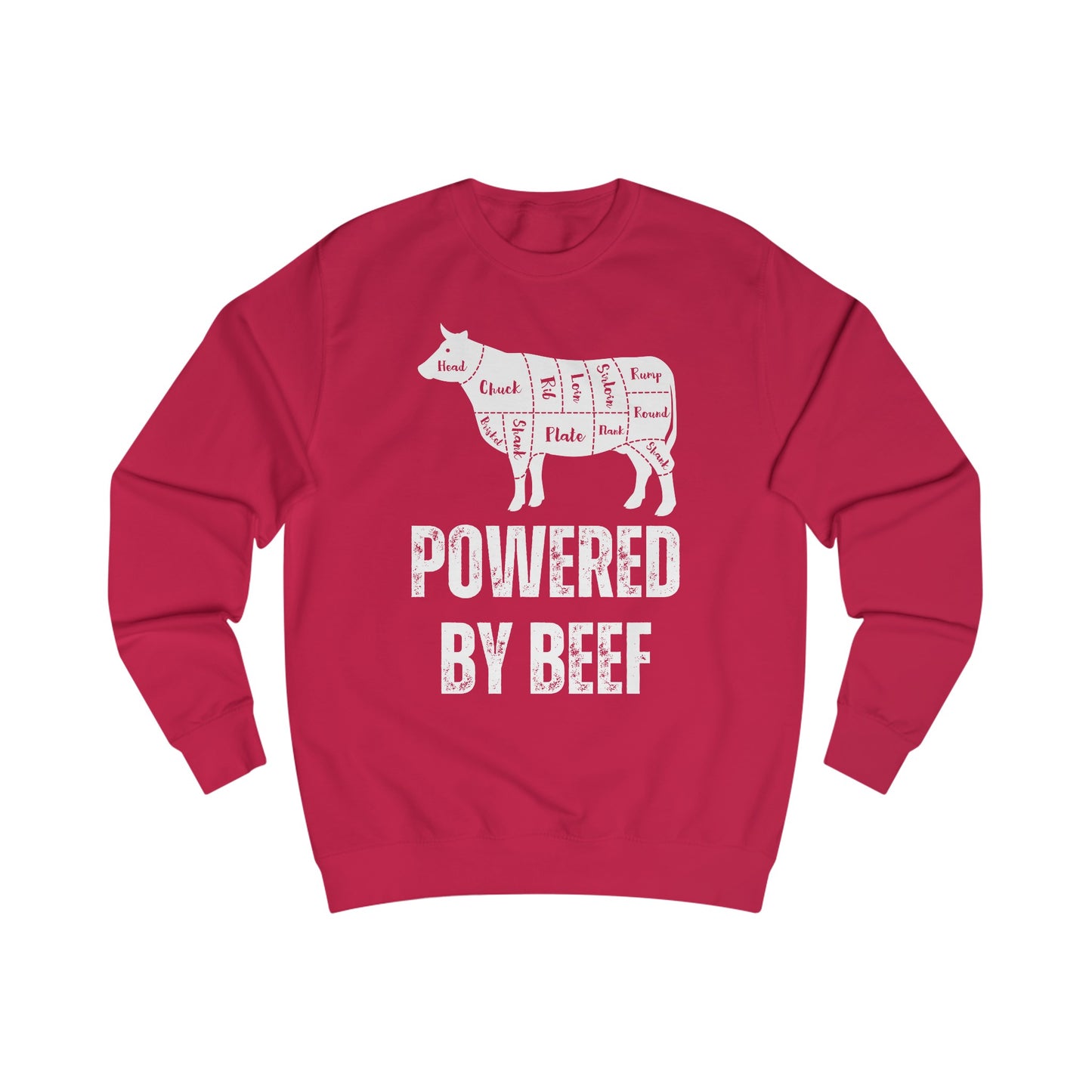 Powered By Beef Sweatshirt Meat Sweatshirts for Meat Lover gift for Carnivore gift for Beef Lover gifts