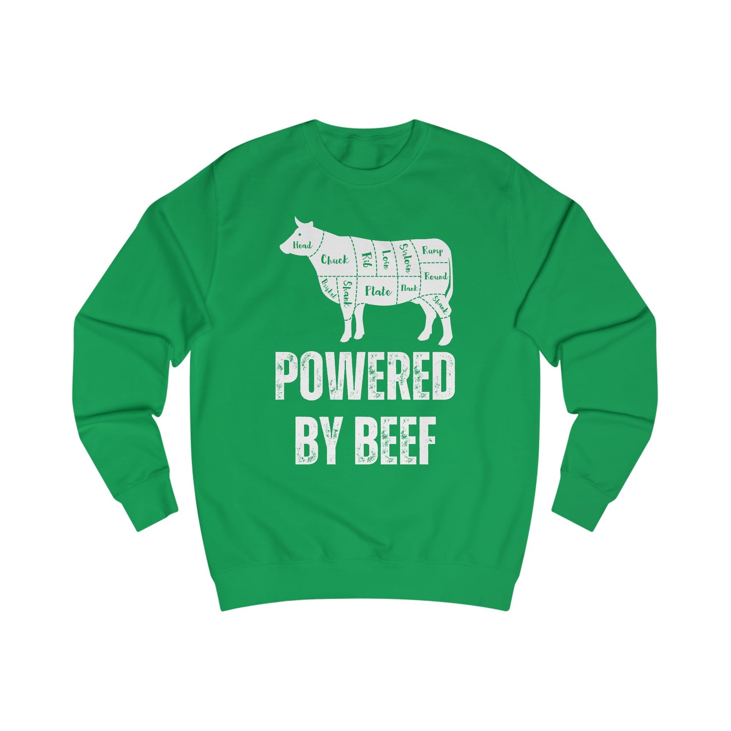 Powered By Beef Sweatshirt Meat Sweatshirts for Meat Lover gift for Carnivore gift for Beef Lover gifts