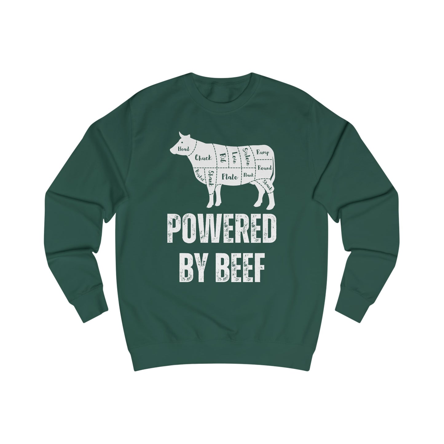 Powered By Beef Sweatshirt Meat Sweatshirts for Meat Lover gift for Carnivore gift for Beef Lover gifts