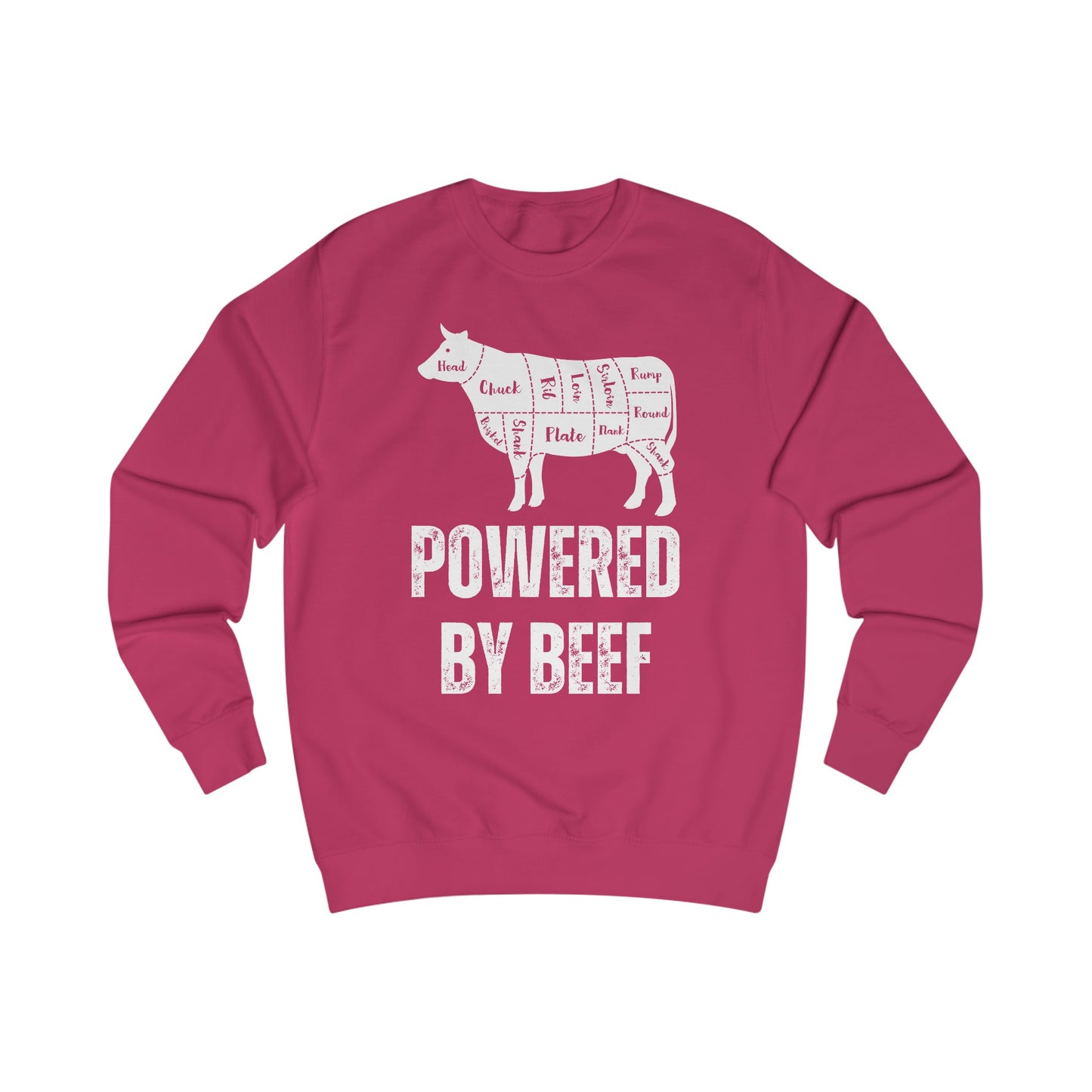Powered By Beef Sweatshirt Meat Sweatshirts for Meat Lover gift for Carnivore gift for Beef Lover gifts