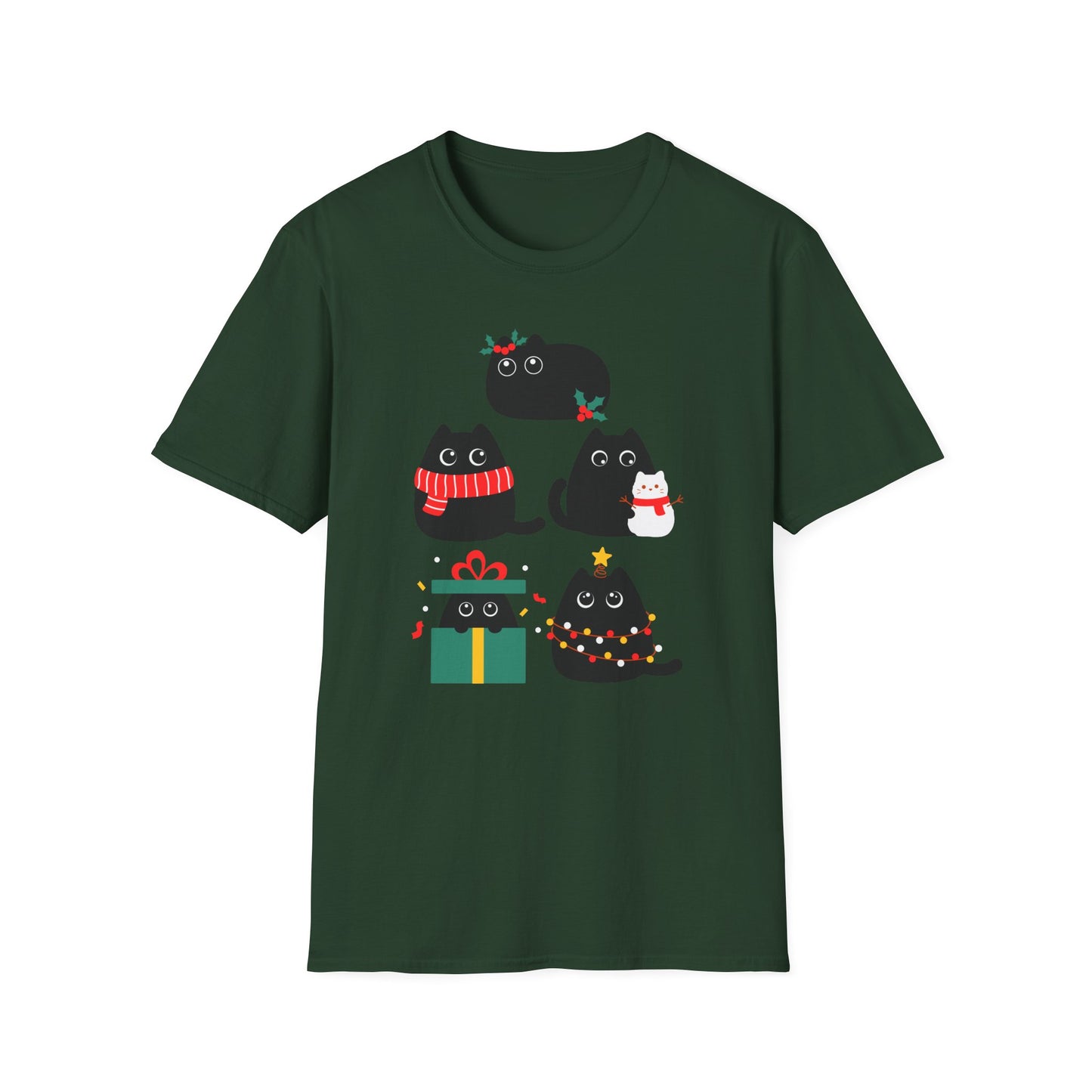 Adorable Cat T Shirt for Christmas presents for Cat Lover TShirts for Wife Christmas gift for Girlfriend gifts for Friends Birthday present
