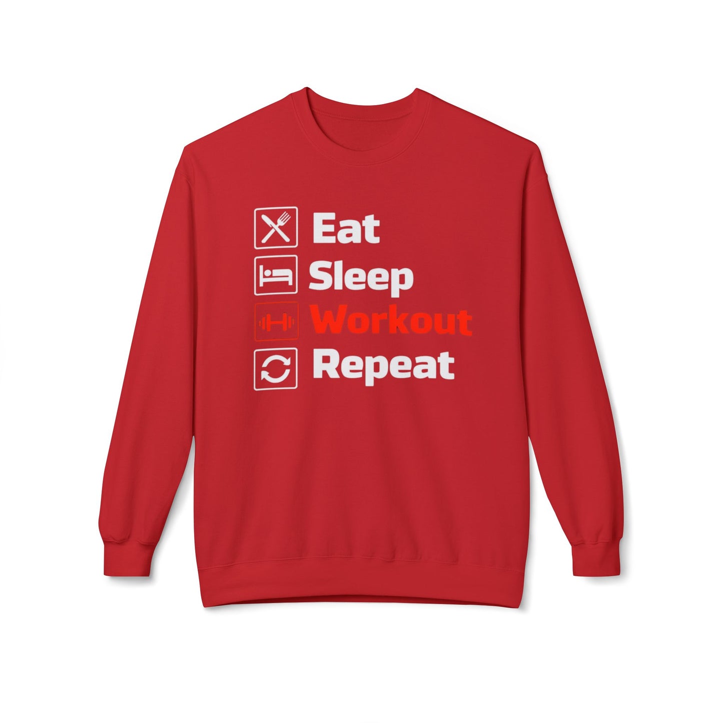 Workout Sweater for Gym Love Sweatshirts for Fitness Lovers Sweatshirt for Eat Sleep Workout Repeat Top for Gym Rat gift ideas Cross Fit