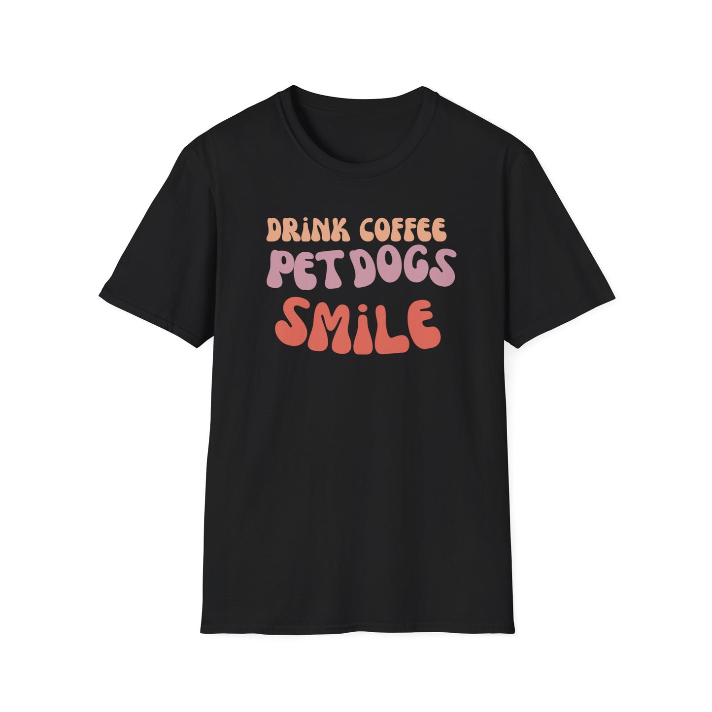 Groovy Dog Shirt for Coffee Lover Tees Retro Dog Tshirt for Dog Lover gift for Dog Mom present for Christmas gifts for Her Smile T-shirts