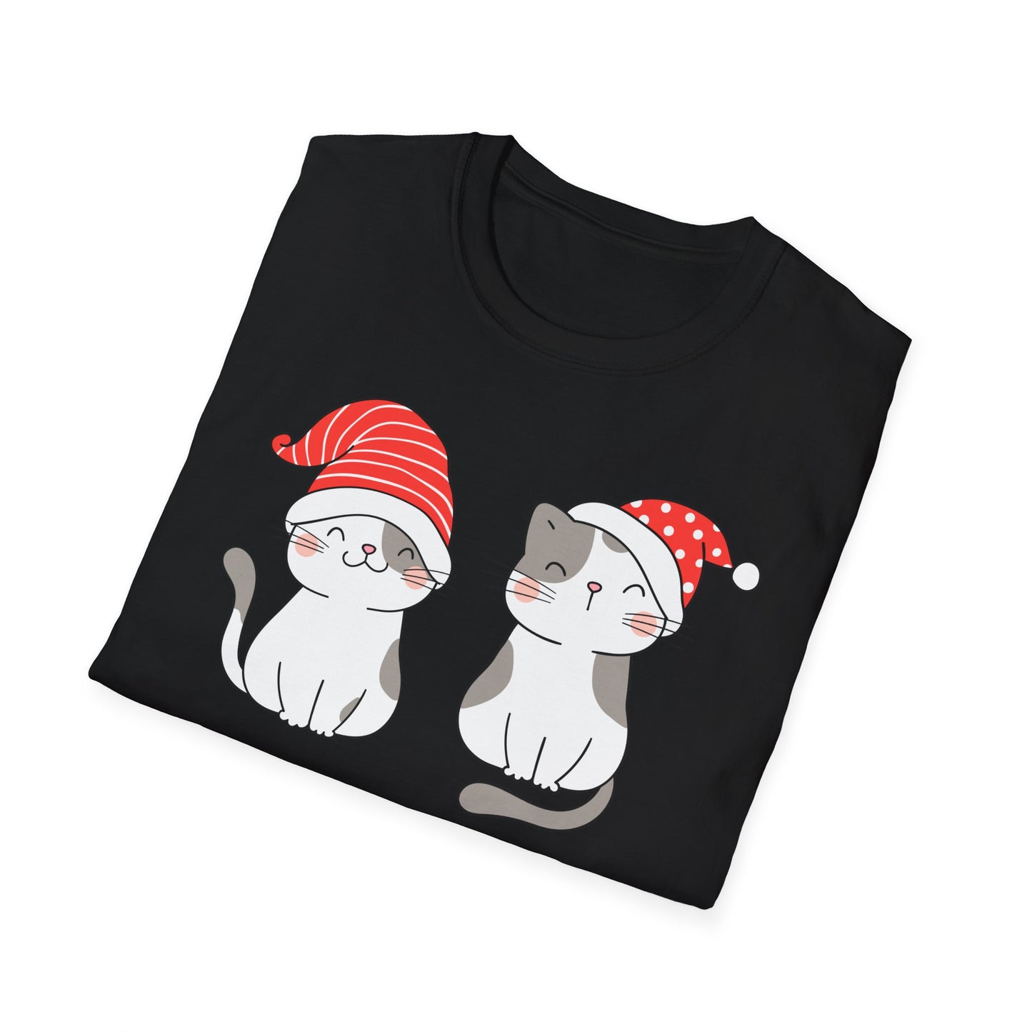 Cute cat Shirt for Christmas presents for Cat Lover gift for Women Shirts for Christmas part T Shirts Funny Kitty T-shirt for Her gifts