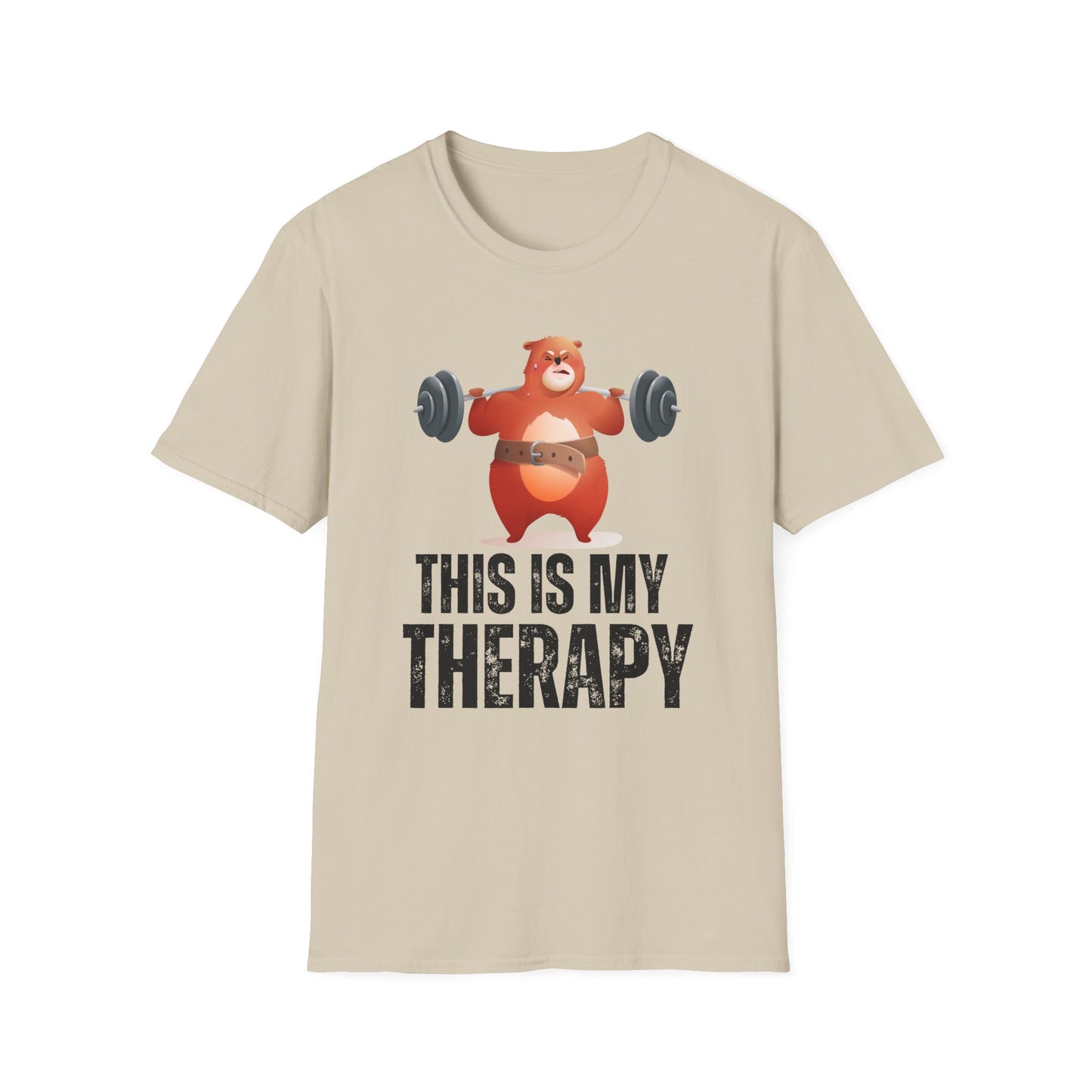 Funny Bear Working out T-shirt for Gym Lover gift for Weightlifting Lover Shirt The GYM is my THERAPY T Shirt