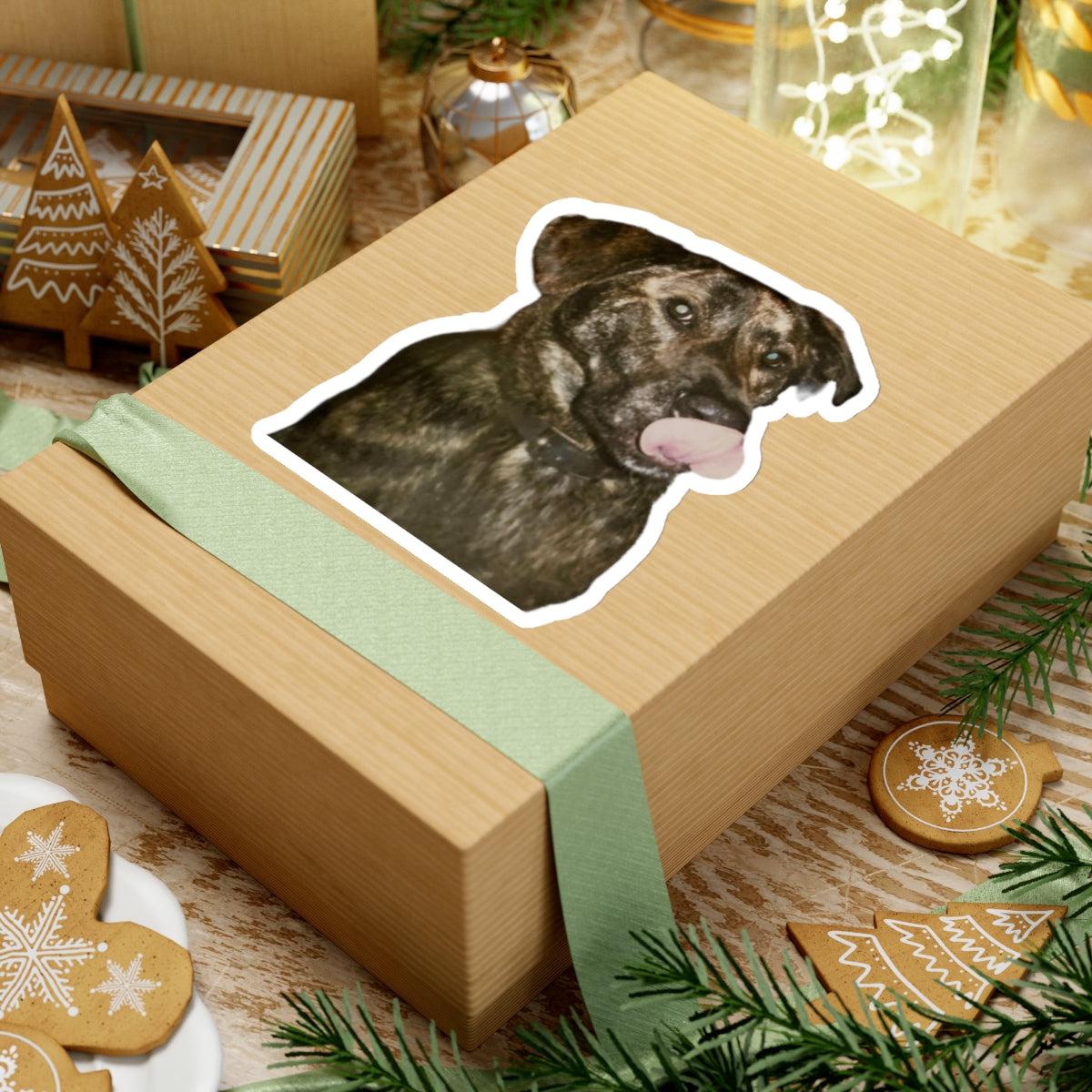 Funny Dog Sticker for Dog Lover gift for Dog Mom Cute Brindle Dog Stickers for Dog Dad Gifts for Her Water bottle sticker for laptop