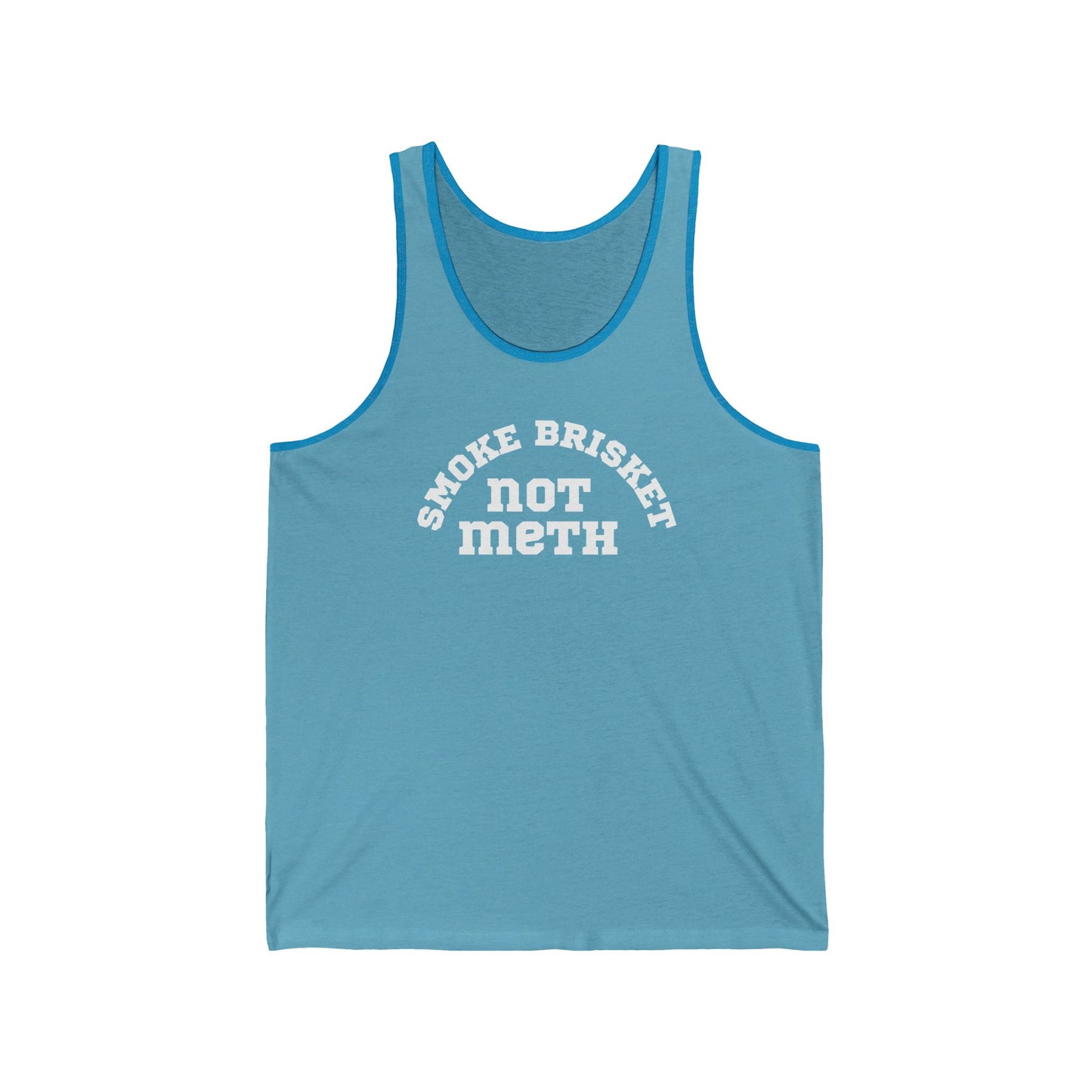Smoke Brisket Not Meth Unisex Tank Top, BBQ Smoker Shirt, Grilling Gift, Funny Foodie Tee, Barbecue Lover Tank, Chef Apparel