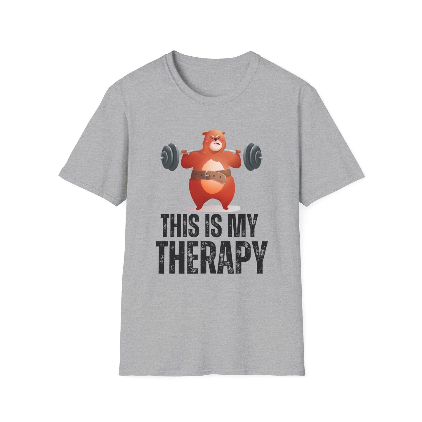 Funny Bear Working out T-shirt for Gym Lover gift for Weightlifting Lover Shirt The GYM is my THERAPY T Shirt