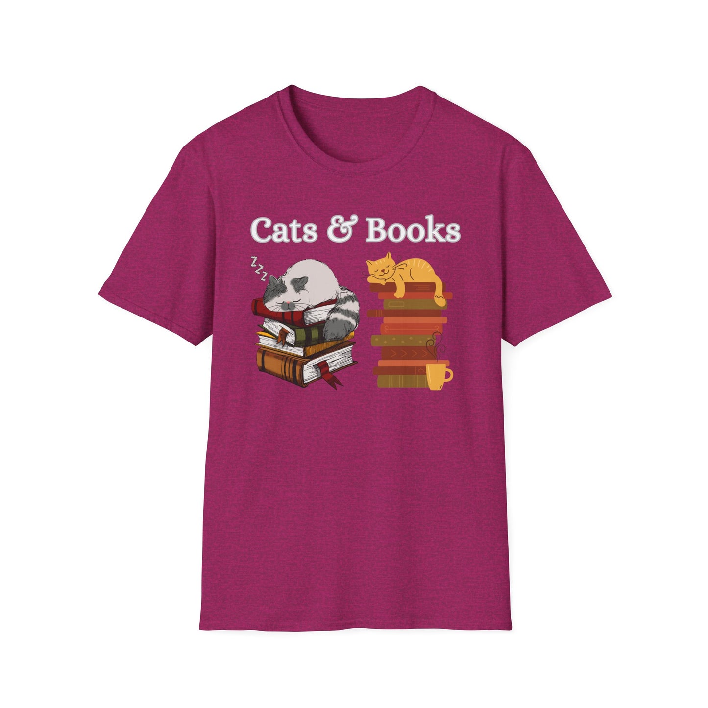Cat T-shirt for Reader gift Funny Cat Shirt Reading Cats T shirt for Cat Lover gift Cats Books Shirt T-shirt Book Lover Gift