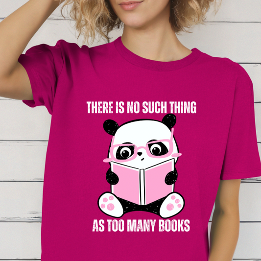 Panda Reading a Book T Shirt -  Love Reading Books Shirt for Book Lover T-shirt gift for Panda Lover - Reading Panda